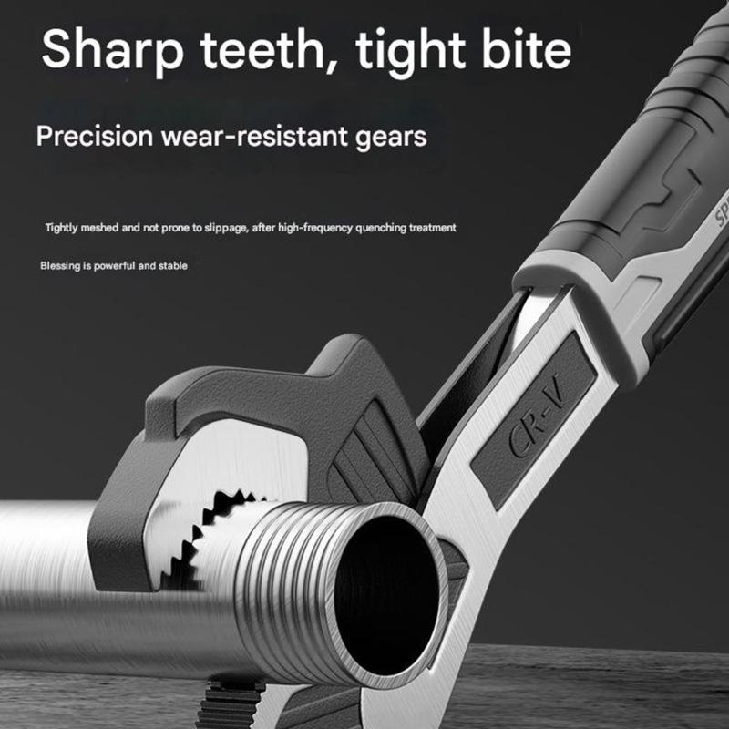 Adjustable Wrench Professional Shifters Spanner Wide Jaw Tool with Wide Calibers Opening for Household