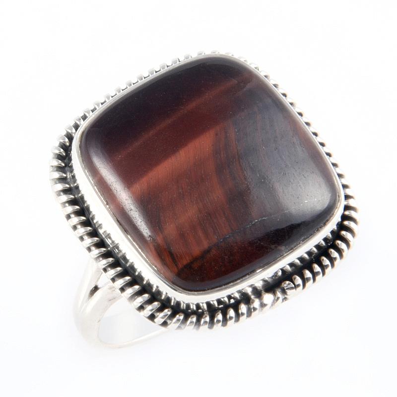 Natural Red Tiger's Eye Gemstone Handmade 925 Solid Silver Jewelry Ring S.9 E9M41