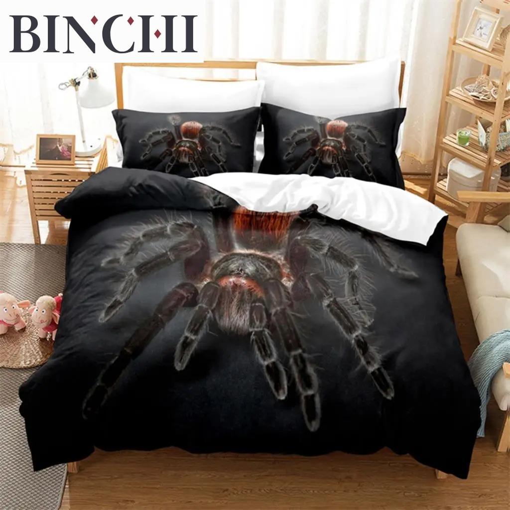 Spider And Animals Bedding Set Microfiber 3D Print Duvet Cover Queen King Size Fashion Des