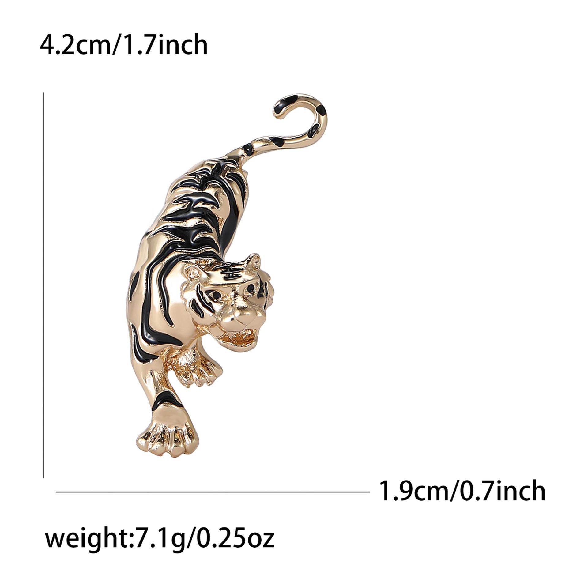 Персонализированная универсальная брошь тигра из эмали из сплава, атмосферная властная мужская брошь для корсажа, ювелирное украшение