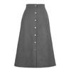 Solid Color High Waisted Buckle Skirt for Women Pure Color High Waist