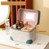 Portable Large Capacity Four-Tier Makeup Organizer Case