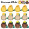1Pcs Gold/Silver/Bronze Award Medal with Neck Ribbon Sports Reward  for Competitions Party Race