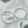 Stainless Steel Women's Hoop Earrings - Simple Versatile Design for Daily Wear