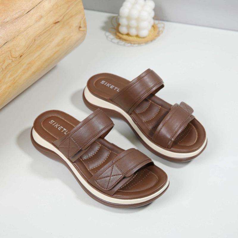 New Women's Shoes Casual and Versatile Slippers Anti-slip Beach Thick-soled Slippers