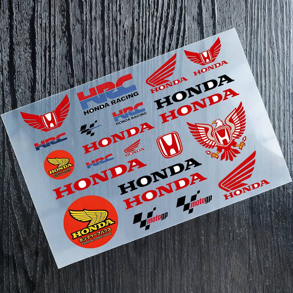 For Honda Reflective Motorcycle Stickers Waterproof Vinyl Decals For Motorbike Helmet Fuel Tank Bike RA4