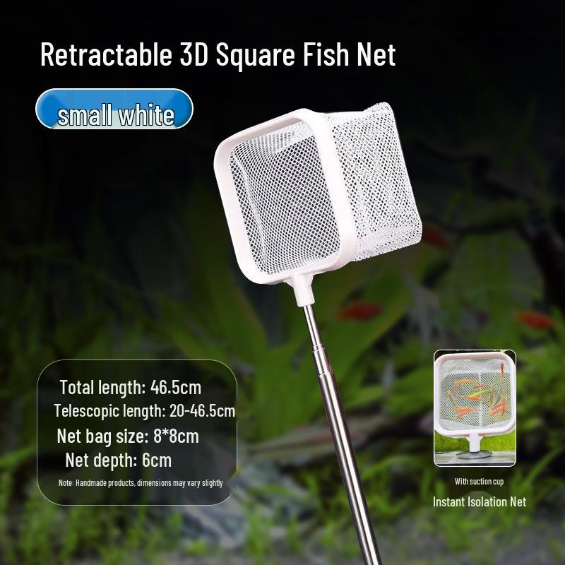 Telescopic Stainless Steel Fish & Shrimp Landing Net for Fish Tank