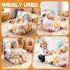 Clear Stuffed Animal Bean Bag Chair Cover 100L Large Capacity Plush Toy Storage Chair Cover with Zipper Kids Clothes Organizer
