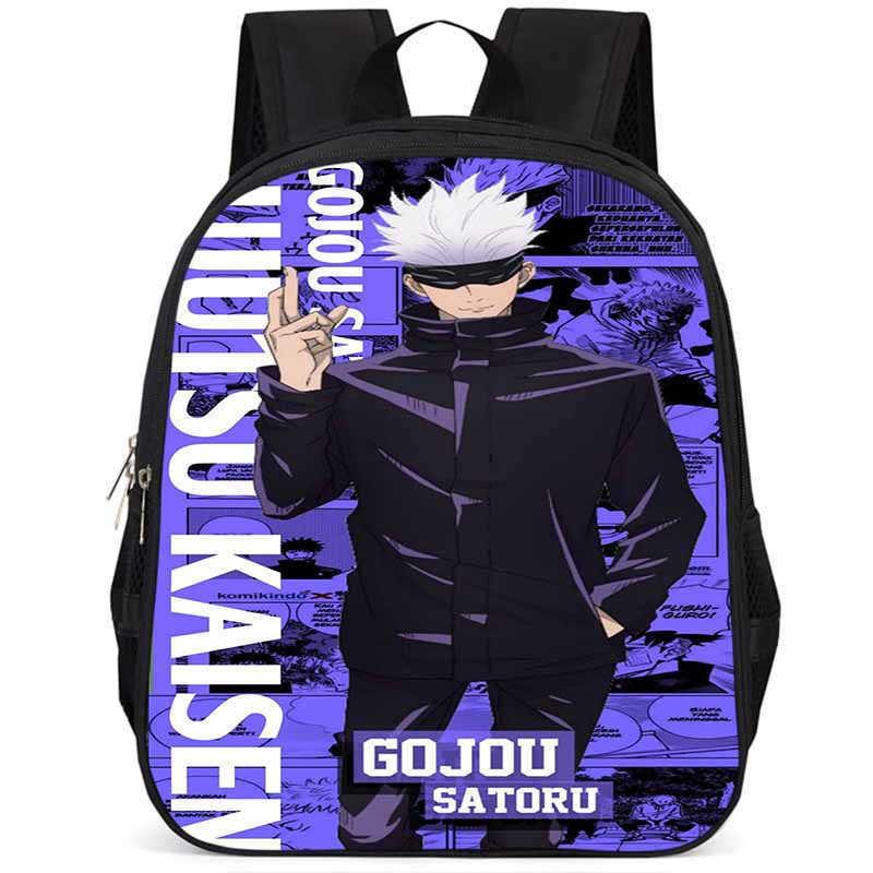 Durable Large Capacity 15 Inch Jujutsu Kaisen Backpack For Kids Lightweight Oxford Cloth School Bag