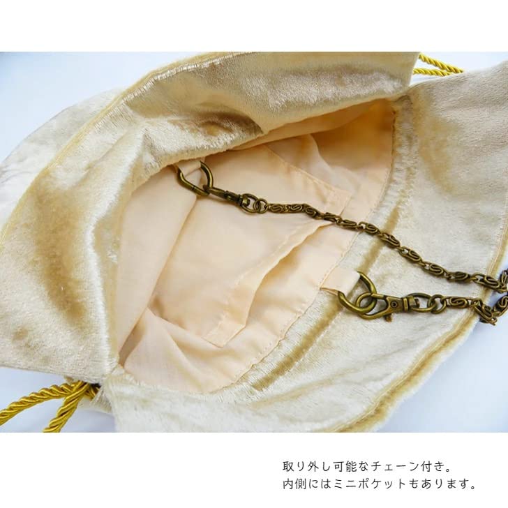 Velor Drawstring Bag for Furisode Drawstring Velor 2 8 Colors to Choose with Chain Velor Kinchaku Furisode Hakama Japanese Style Handbag Bag Hakama,