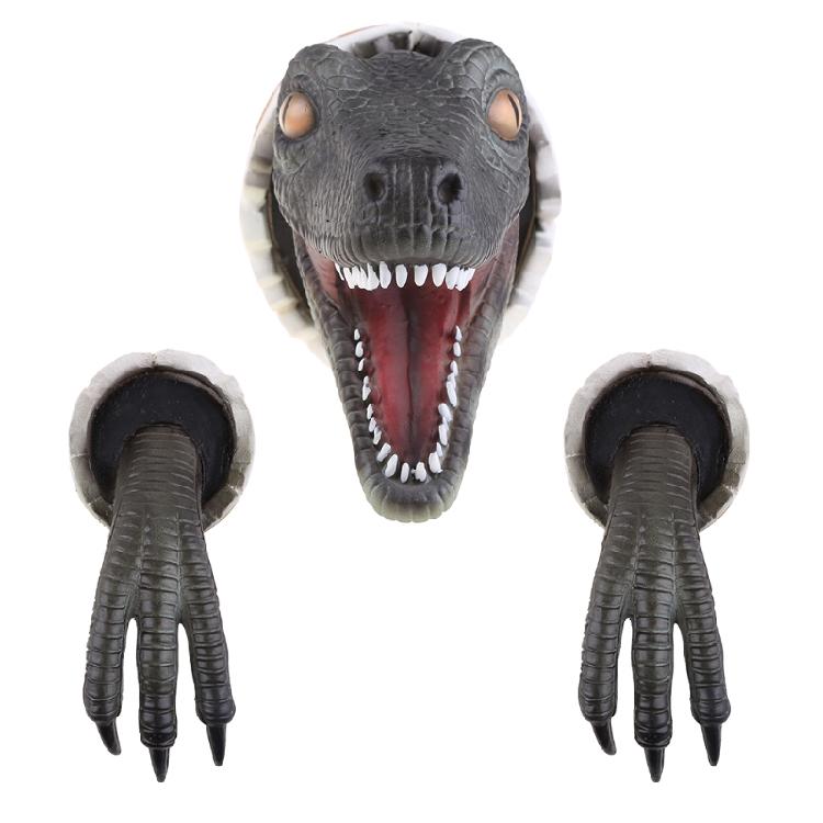 3D Dinosaur Ornaments Halloween Party Door Decoration Latex Props Resin Material