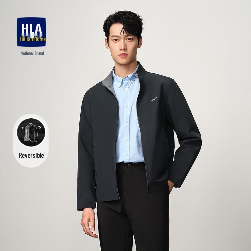 

HLA Men s Reversible Stand-Collar Business Casual Jacket 48