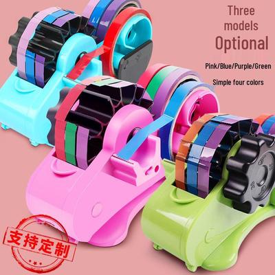Large Multi-Functional Transparent Tape Dispenser and Cutter for Desktop Sealing and Stationery Use