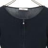 Rene made in Japan Long sleeve Zip-up Rib knit cardigan 38 Navy Women Used