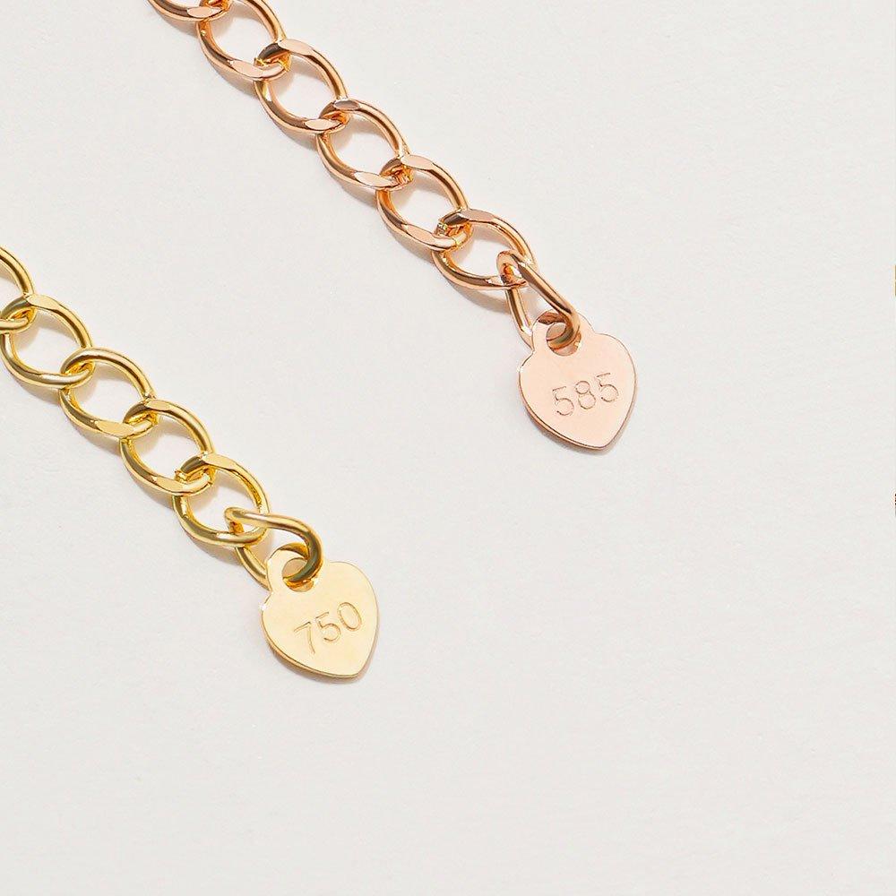 18K Gold Bracelet, 1-pun-1-line Dragonfly Chain