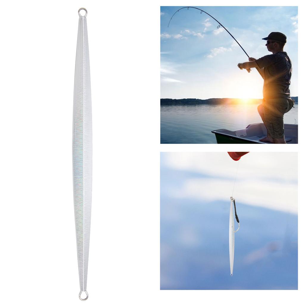 Metal Artificial Cast Jig Slow Rock Strip Quick Sink Boat Fishing Lure Bait Accessorywhite gray