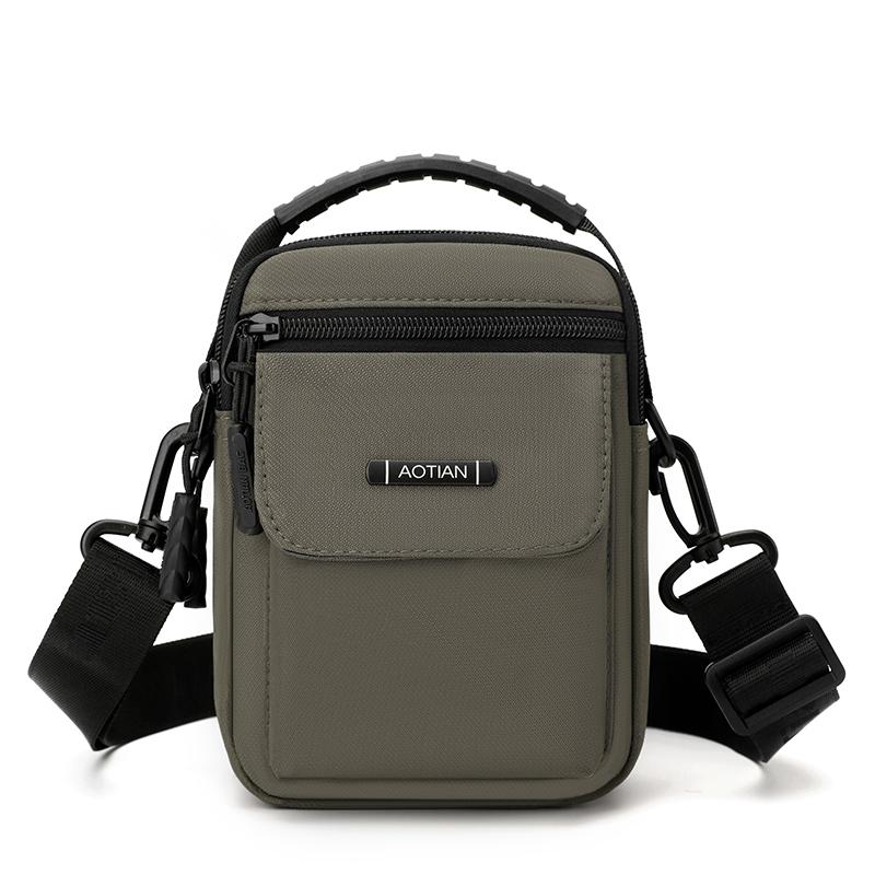 Multi Purpose Design Men Mini Bags Shoulder Bag 3 Layers Men Small Crossbody Bag Fashion Casual Men Small Messenger Bag Belt Bag