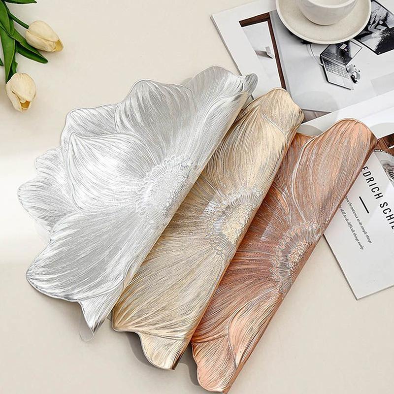 New Lotus-Shaped Heat-Resistant Placemat Decorative Washable Table Pad Coasters For Home Party Wedding Decoration