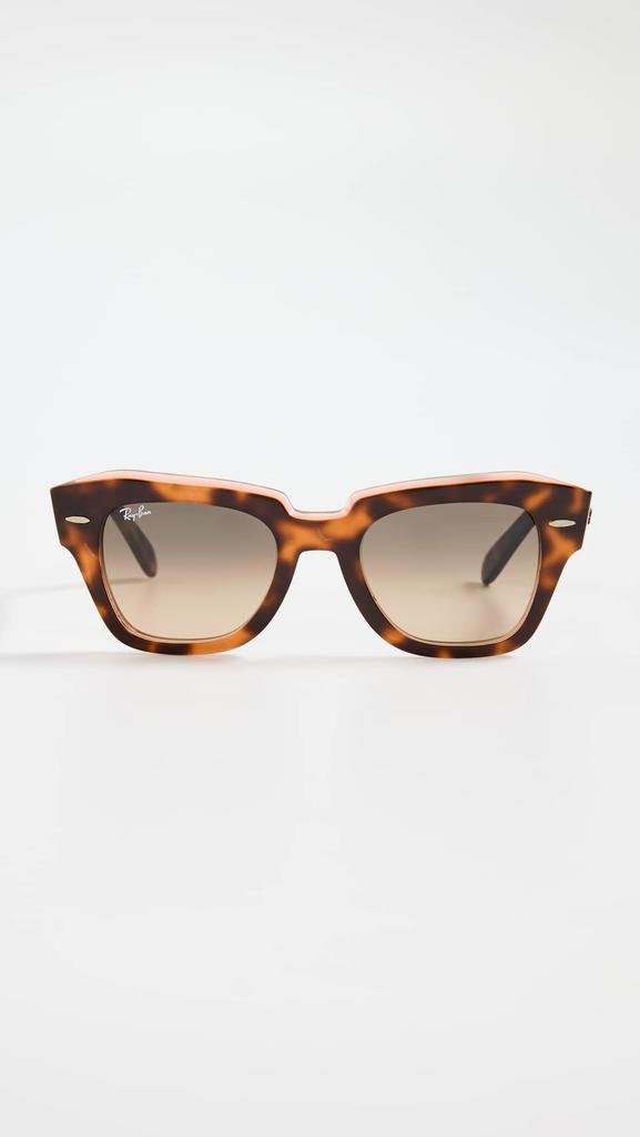 Sunglasses 0RB2186 STATE STREET HAVANA ON TRANSPARENT VINTAGE LENS 49 [Ray-Ban] PINK/BROWN