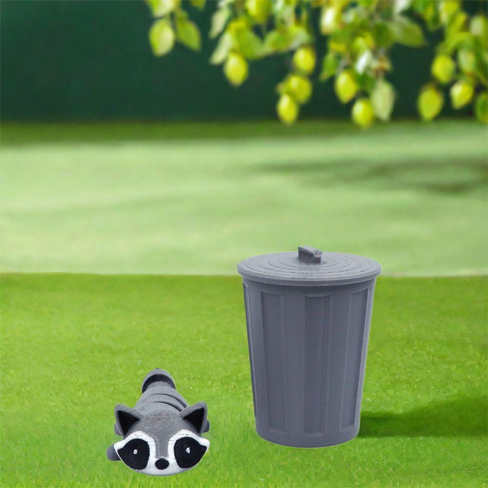 3D Printed Raccoon Figure Toy Models Cute Articulated Raccoon Toy Stress Relief Toy  Room Decor