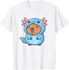 Kawaii Capybara Axolotl Graphic Animal Lover T-Shirt