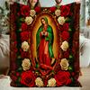 Immaculate Heart of Mary Print Decorative Throw Blanket for Sofa, Bed, Home Decor, Office, Travel, and Unique Gift
