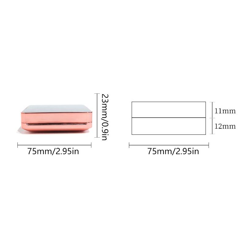 Square Empty Air Cushion Puff Box Portable Cosmetic Makeup Case Container With Powder Sponge Mirror For Bb Cream Foundation
