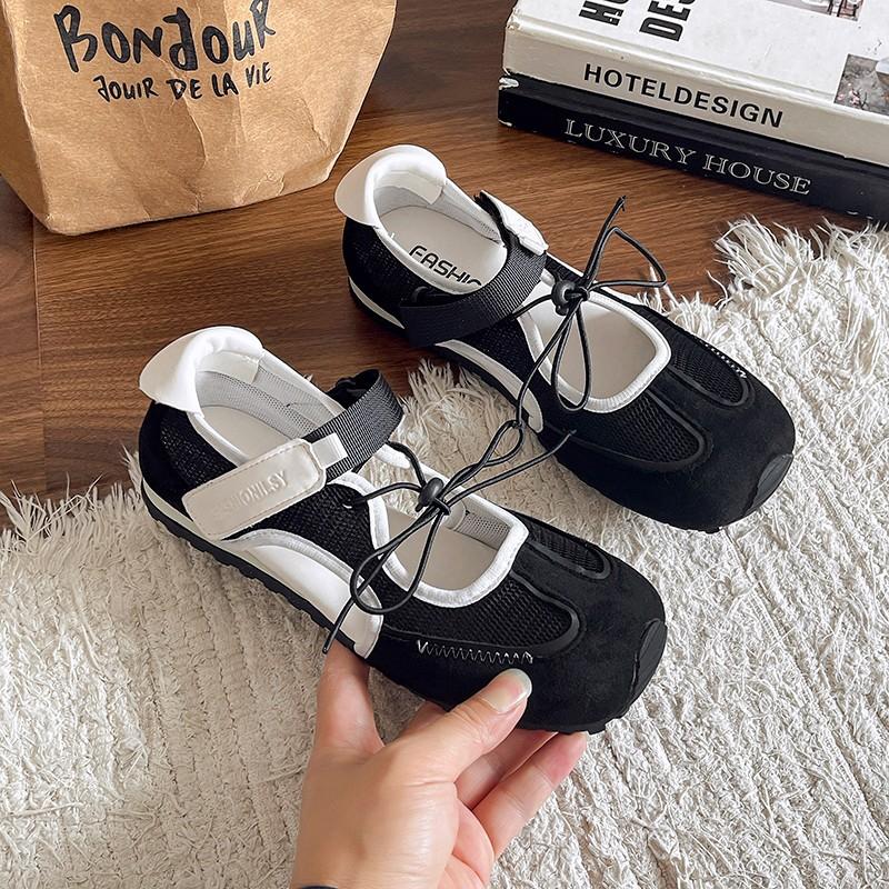 Fashion 2025 New Flats Sneakers Women Mesh Sport Shoes Casual Sandals Woman Loafers Summer Trend Shallow Running Shoes Comfort