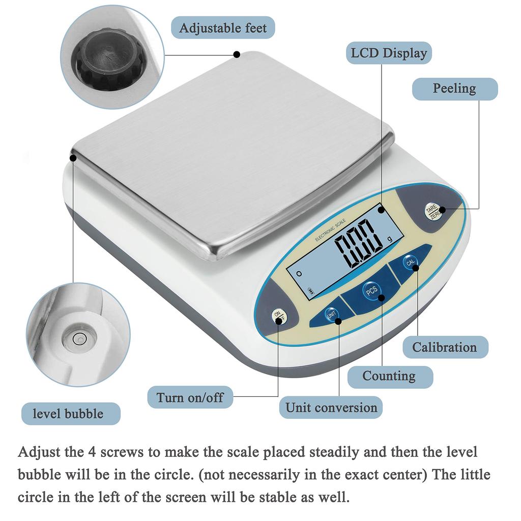 Bonvoisin Precision Electronic Scale Digital Scale 10mg High Precision Electronic Balance Weighing Instrument Analytical Electronic Balance Pan