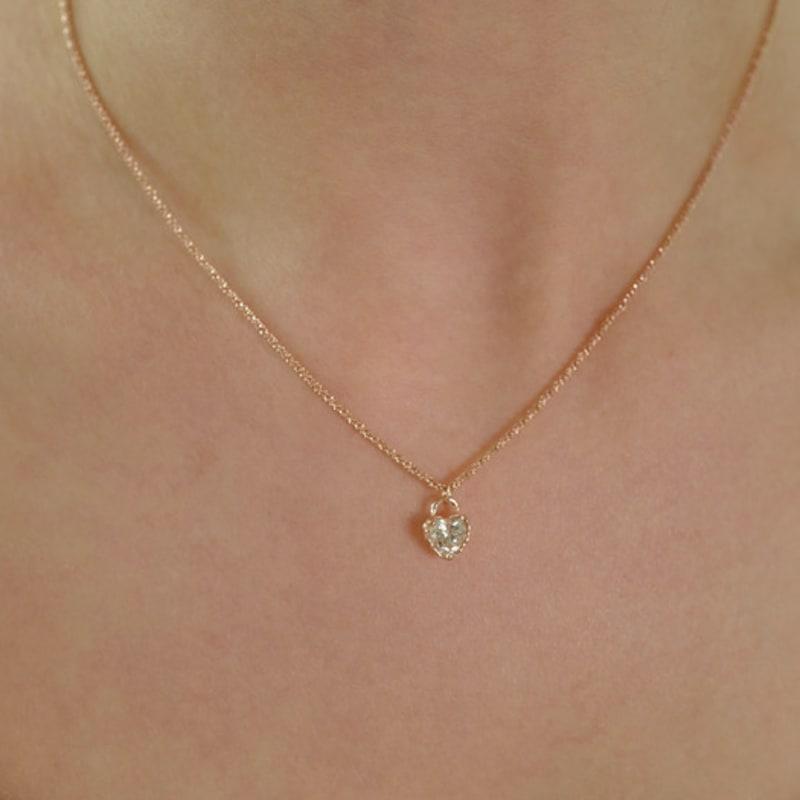 

fiore crystal love lock necklace gold