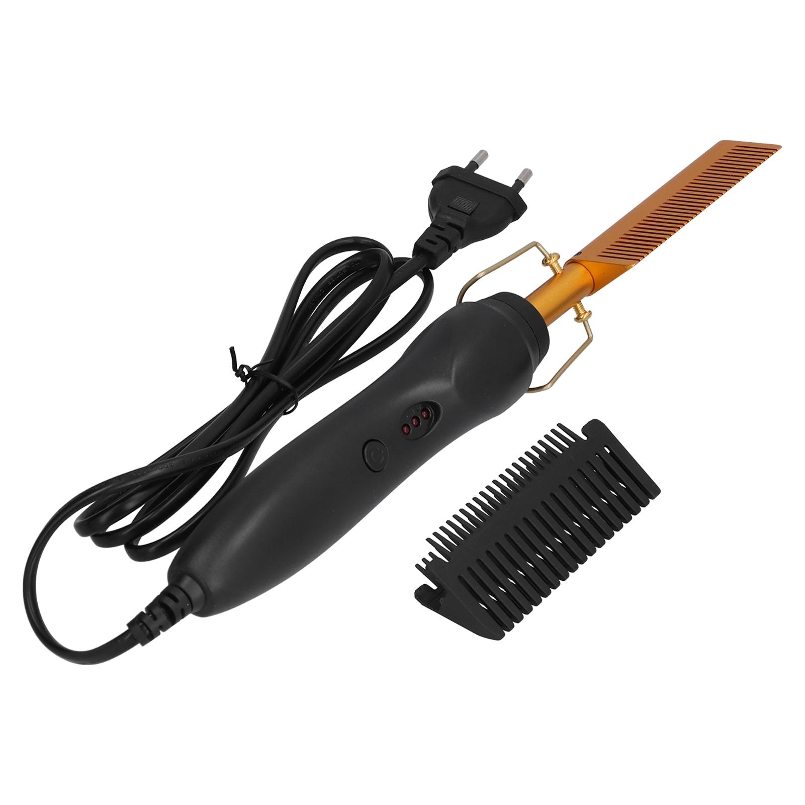 

Multifunctional Hair Comb Wet and Dry Hot Heating Curling Straightening Tool золотой