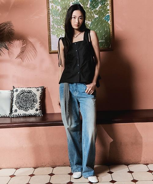 LINE STUDIO ONE Wide Light Denim Pants Jmjslqc010