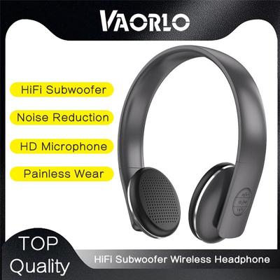 VAORLO Subwoofer Bluetooth Fone de ouvido com redução de ruído HD Microfone Headset para jogos 3D Surround HiFi Música Baixa latência