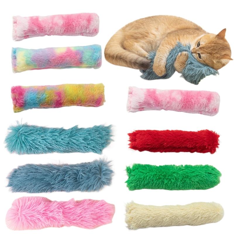Pet Cat Bite-Resistant Catnip Teething Chew Toy Keep Kitten Busy for Biting with Catnip Strip Pillow Theme