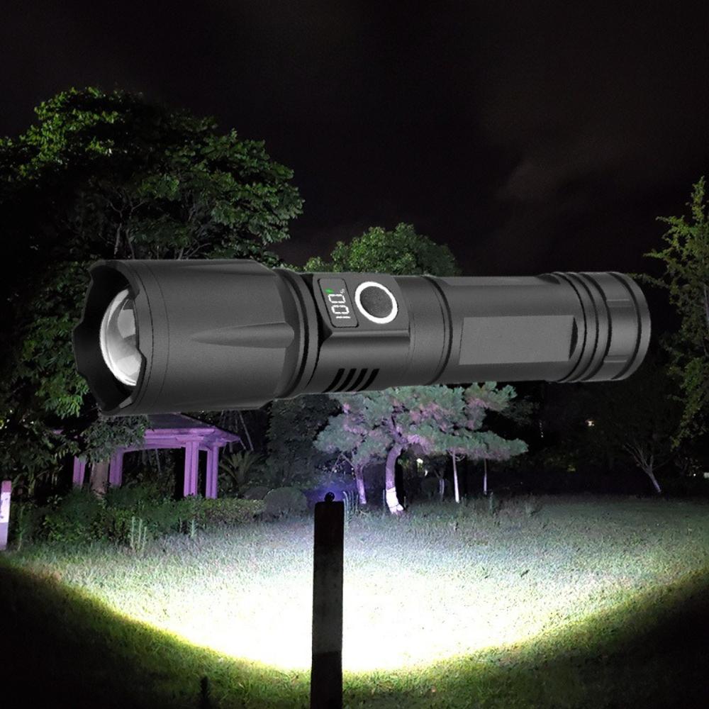 Strong Light Flashlight White Laser Aluminum Alloy Zoomable Outdoor Lighting Flashlight Outdoor Lamp Emergency for Fishing