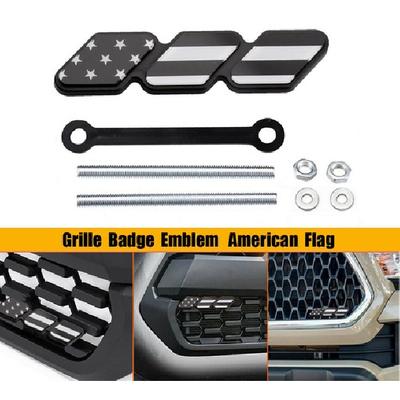 For Toyota 4Runner Accessories Tri-color US Flag Front Grille Cover Badge Emblem