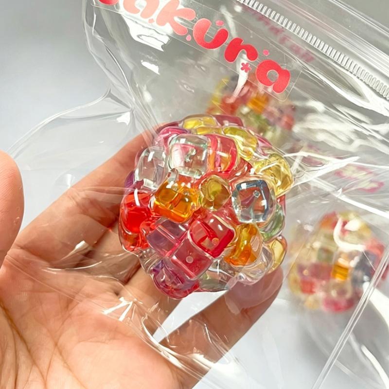 Popkralen Squishy Fidget Speelgoed Vormbaar Parel Stressverlichter Knijpbal Rekbaar Handgemaakt Bellenkraal Ventilatiespeelgoed Voor Feestcadeau