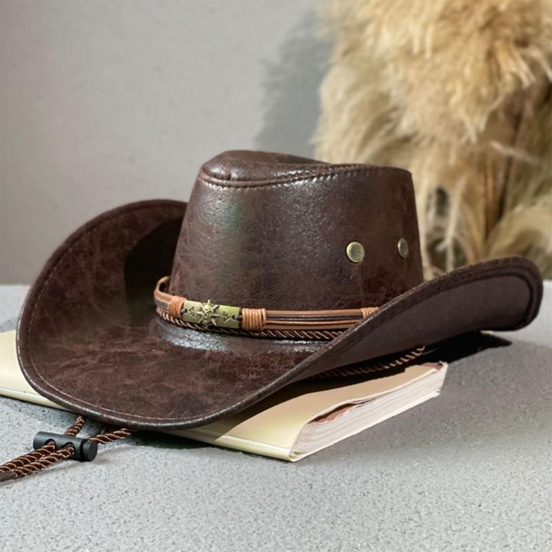 Gentleman Wide Brim Fisherman Hat Handmade for Dress-up Theme Party Headgear