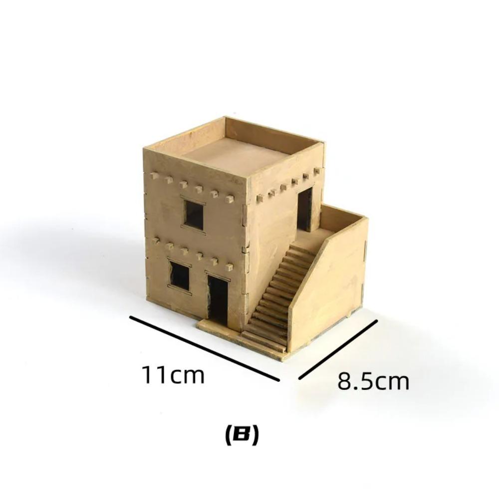 1/72 Holz-Bausatz Südostasien Haus Tempel Naher Osten Konstruktion Puzzle Modellbausatz für DIY Handgemachte Szene