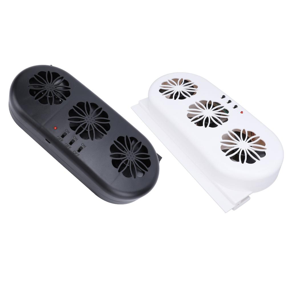Car Air Vent Cooling Fan SUV Window Cooler 3 Outlet USB Plug in Circulation Exhaust Smoke