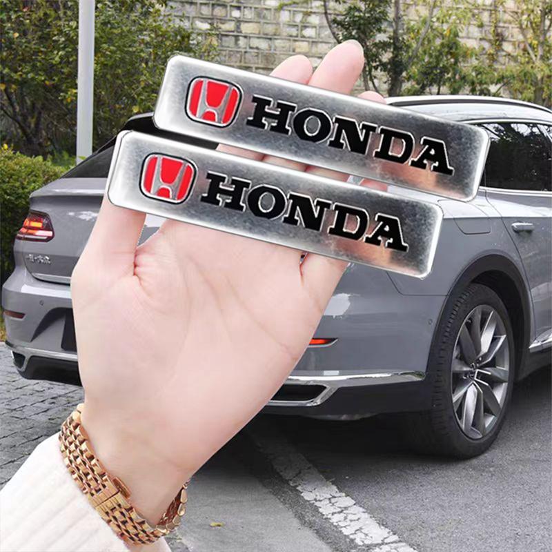 pgnkd1 Car Logo Aluminum Label Stickers Decorative Accessories For Honda Civic Fit Jazz Accord Pilot CRV Odyssey Passport City Shuttle
