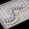 Elegant Geometric Crystal Zircon Bracelet Women Lightweight Luxury Studded Chain Jewelry