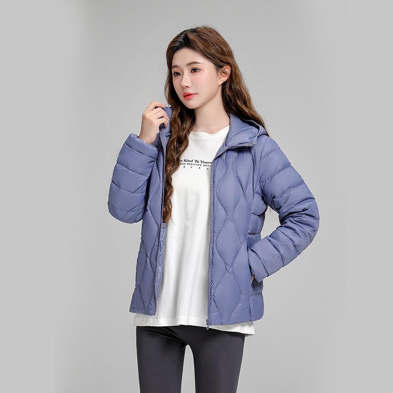 Light and Thin Casual Women's Down Jacket Fashionable Versatile White Duck Down Light Warm Large Size Jacket