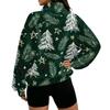 Women's Trendy Printed Half-Zip Sweatshirt Lightweight Casual Pullover for Everyday Wear