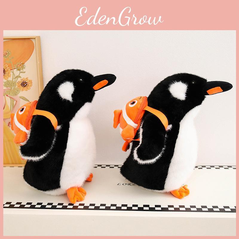 Cute Backpack Penguin Plush Toy For Kids Stuffed Animal Pillow Gift Idea