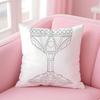 Holy Grail Pattern Pillow Religious Art Cushion Cover Linen Pillowcase Cover Soft Decor for Sofa Home Room
