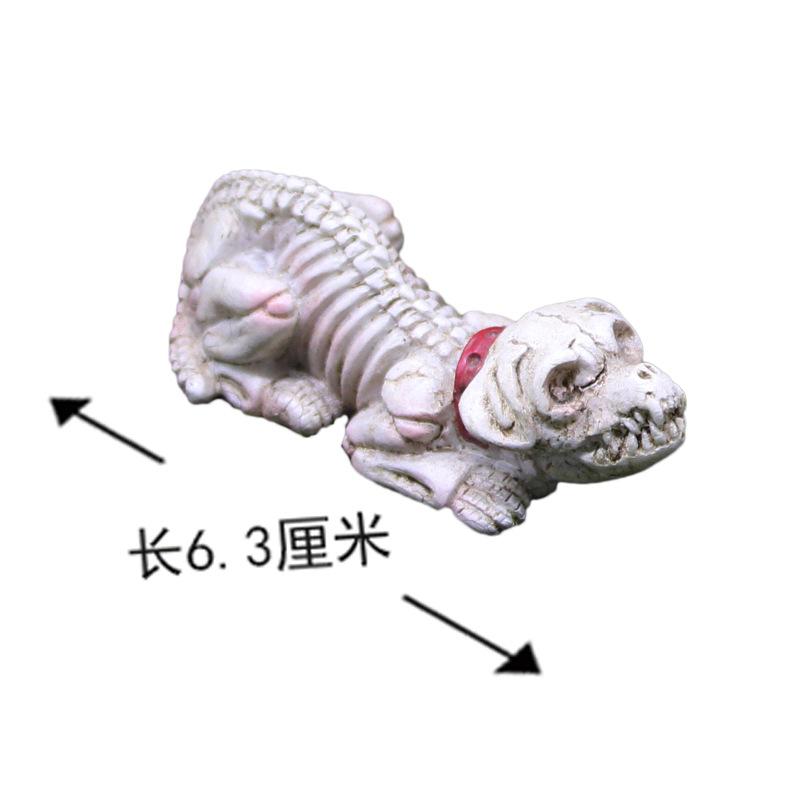 Halloween Pumpkin Ornament Skeleton Cat Garden Micro Landscape Ghost Festival Dog Ornament Horror Resin Crafts
