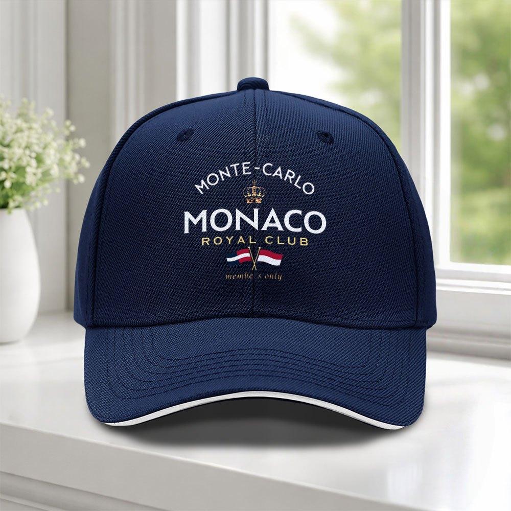 Monaco Royal Club Baseball Cap  Adjustable Duckbill Hat for Unisex Lightweight Outdoor Sports Weddings Parties Golf Cycling