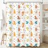 Delightful Colorful Shower Curtain Bathroom Decor with Music Instruments Pattern for Home Decoration 180 x 246 cm (White)