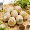 1/5PCS DIY Crafts Paintable Easter Eggs Blank EcoPaper Material Fillable Paper Eggs Blank Paintable Durable Cardboard
